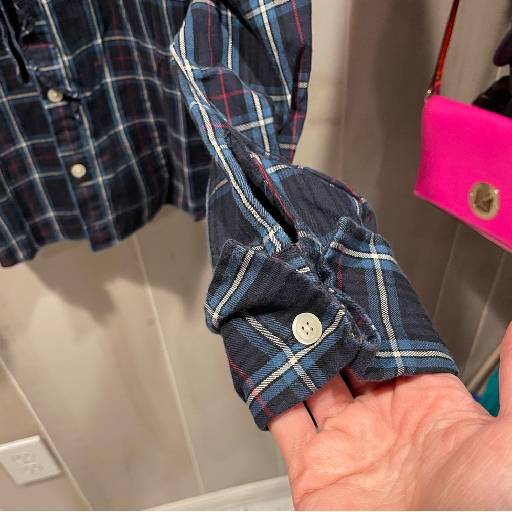 Cute Pendleton Plaid Ruffle Collar Button Front B… - image 7